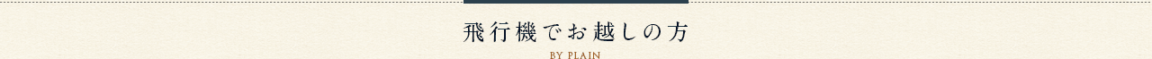 飛行機でお越しの方